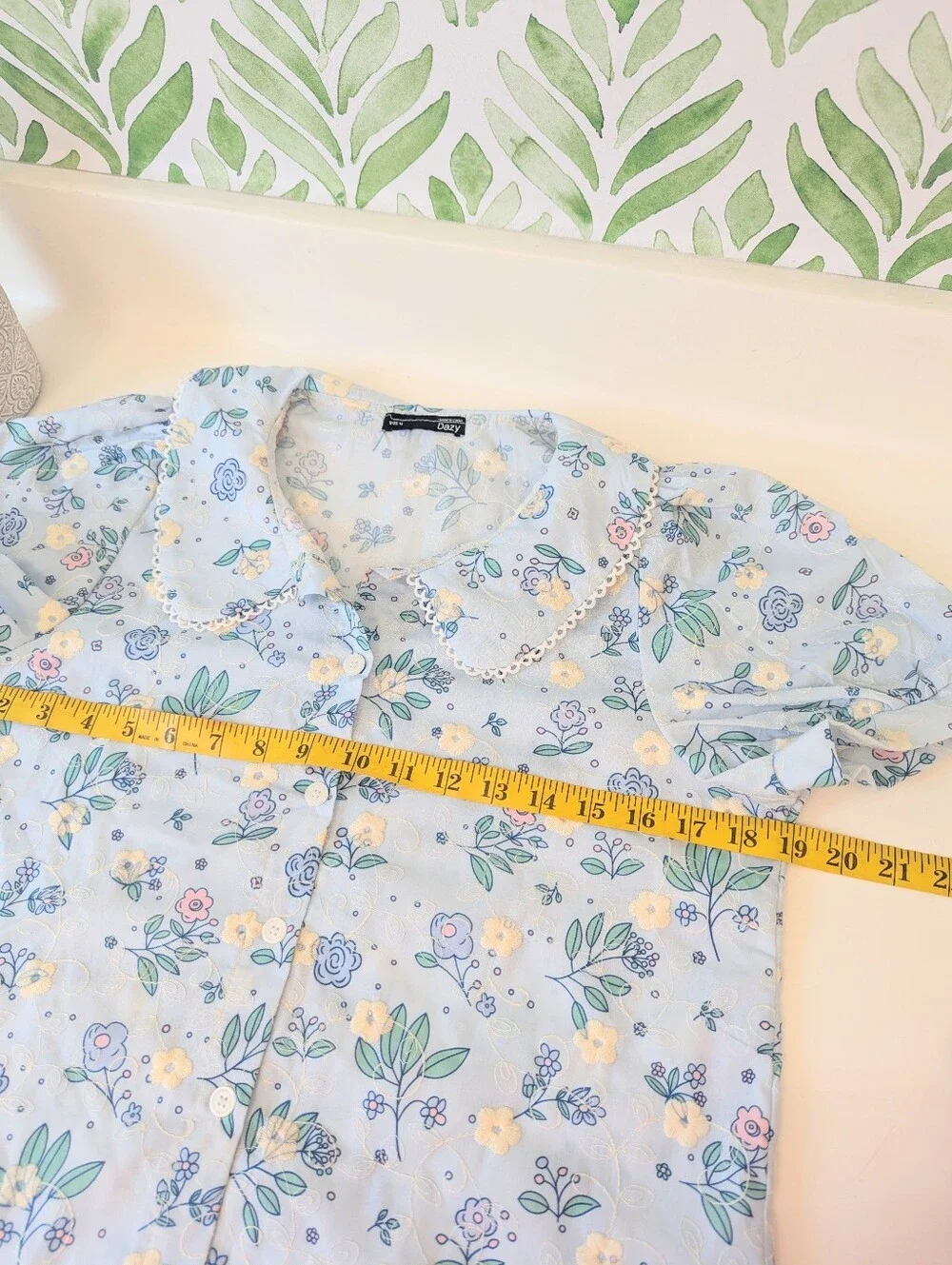 Dazy Floral Pastel Peter Pan Collar Blouse Spring Medium - Picture 7 of 10